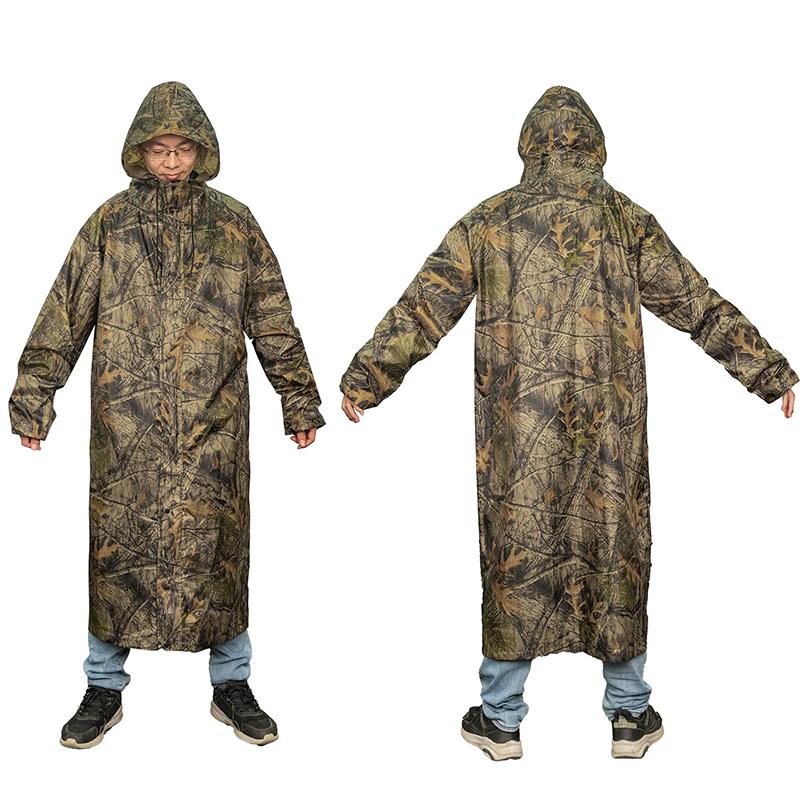 Fishing Rain Suit - معطف مطر مموه للبالغين طويل مقاوم