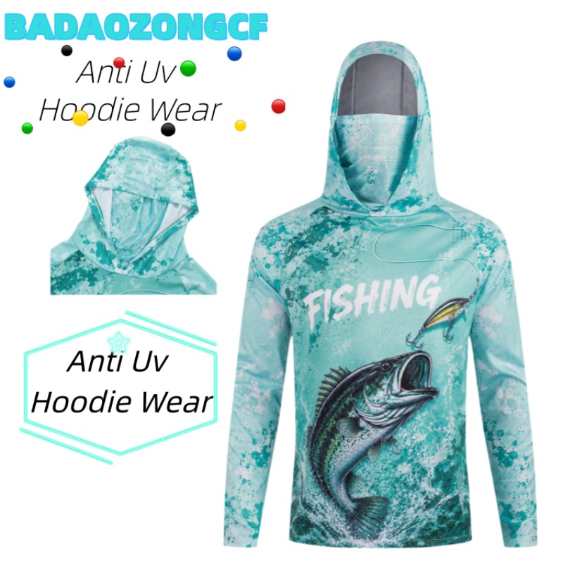 Fishing Hoodie - قميص صيد صيفي للرجال، ملابس صيد