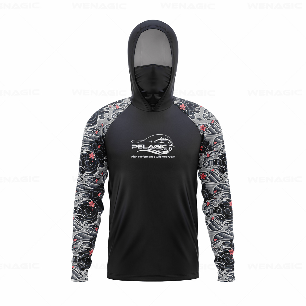 Fishing Hoodie - Pelagic Gear الرجال هود قميص الصيد