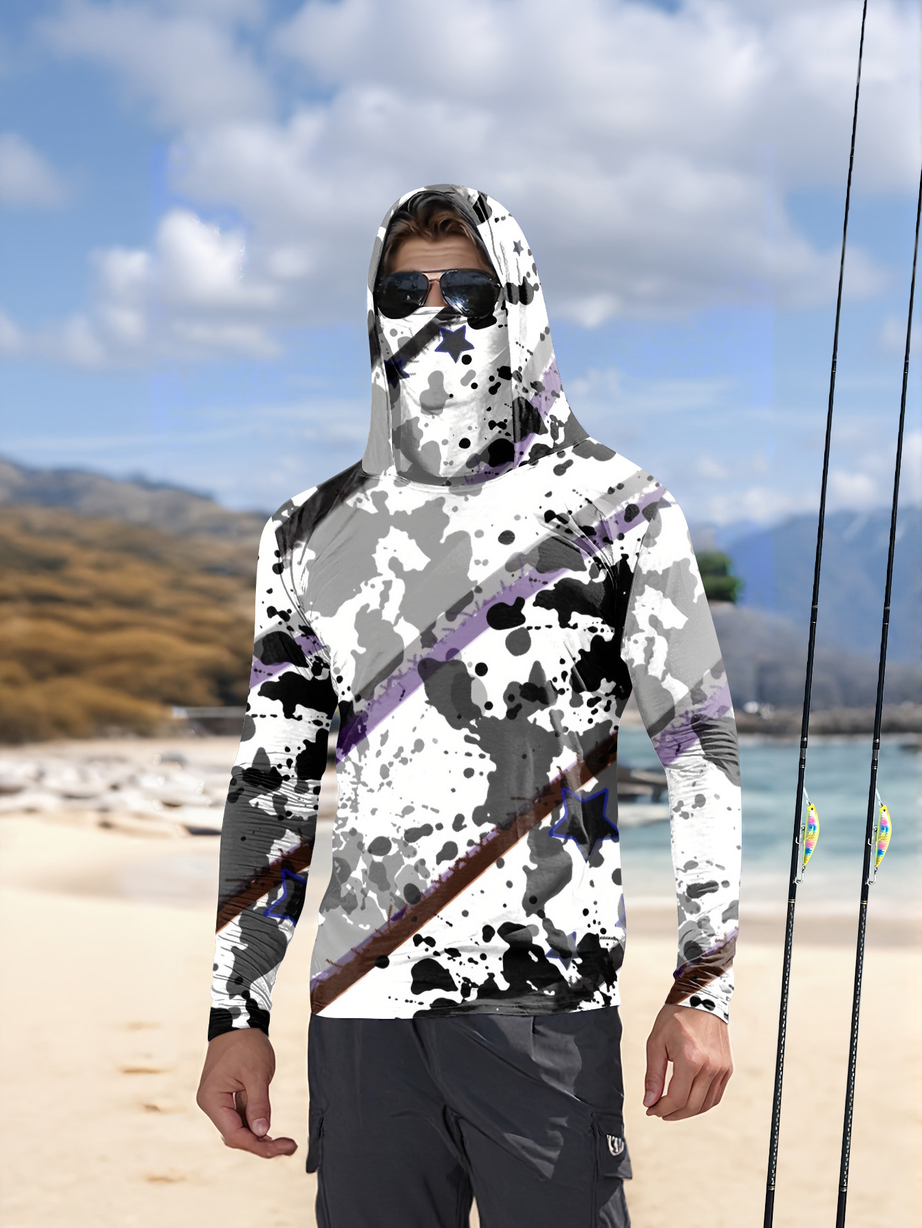 Fishing Shirt Uv Protection - قميص صيد للرجال بأكمام طويلة، ملابس