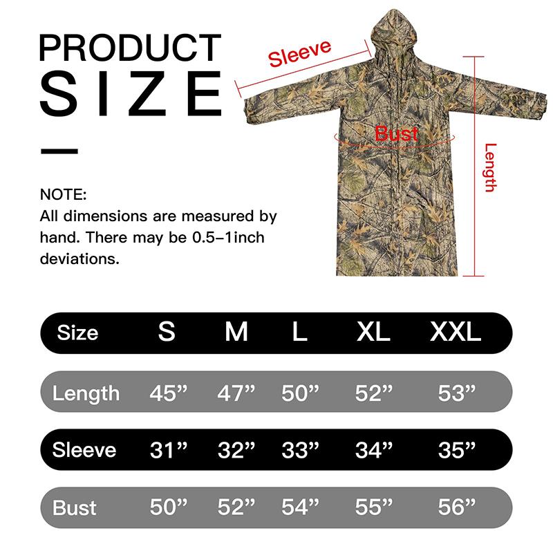 معطف مطر مموه للبالغين طويل مق - مراجعة Fishing Rain Suit وسعره