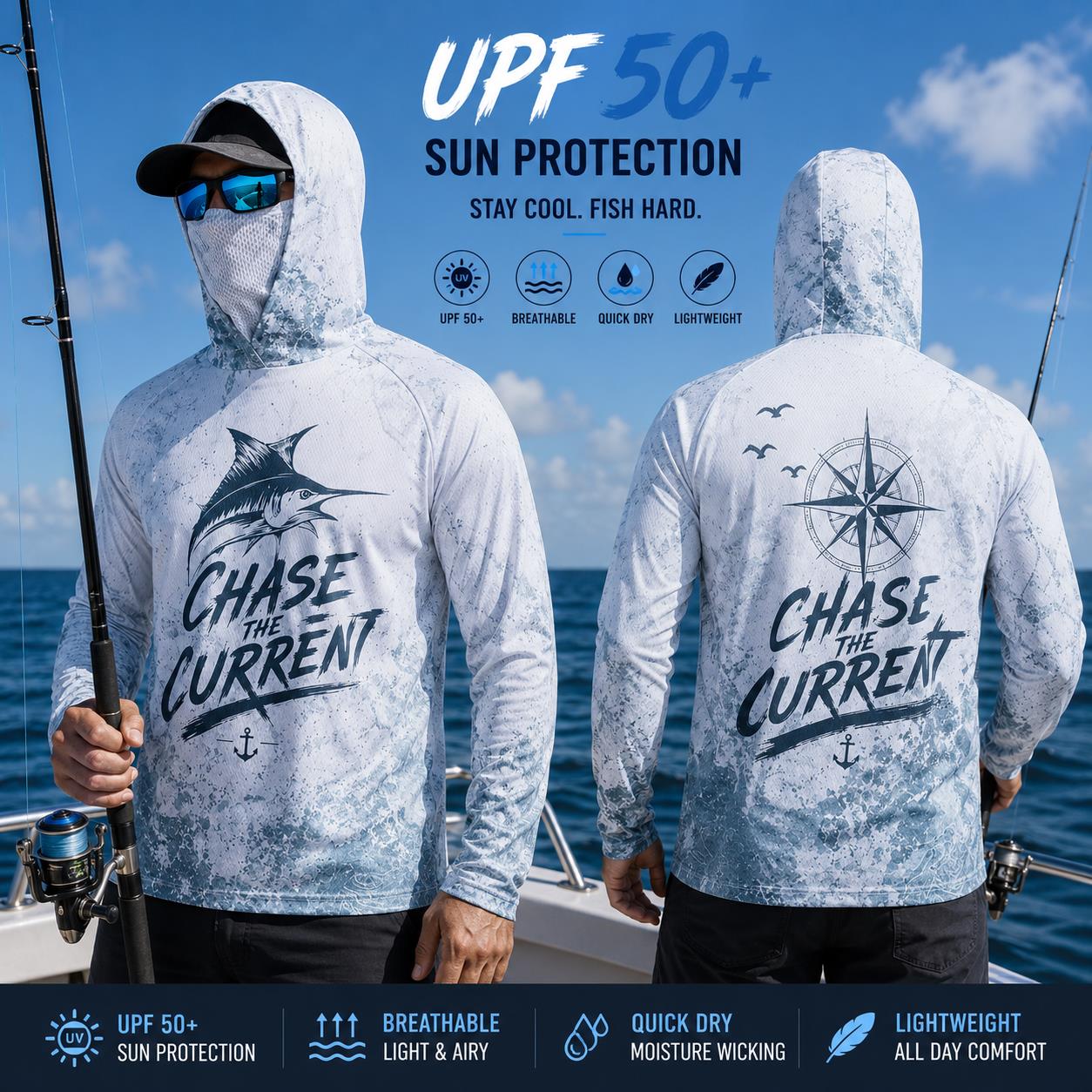 قميص صيد للرجال بأكمام طويلة م - مراجعة Fishing Mask Sun Protection وسعره