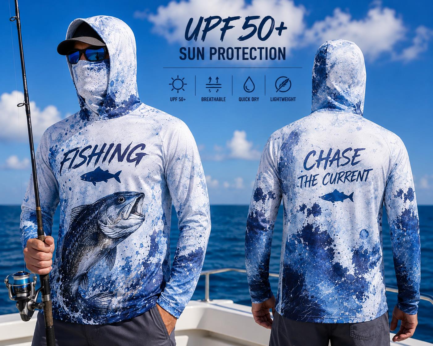 قميص صيد للرجال بأكمام طويلة م - مراجعة Fishing Mask Sun Protection وسعره