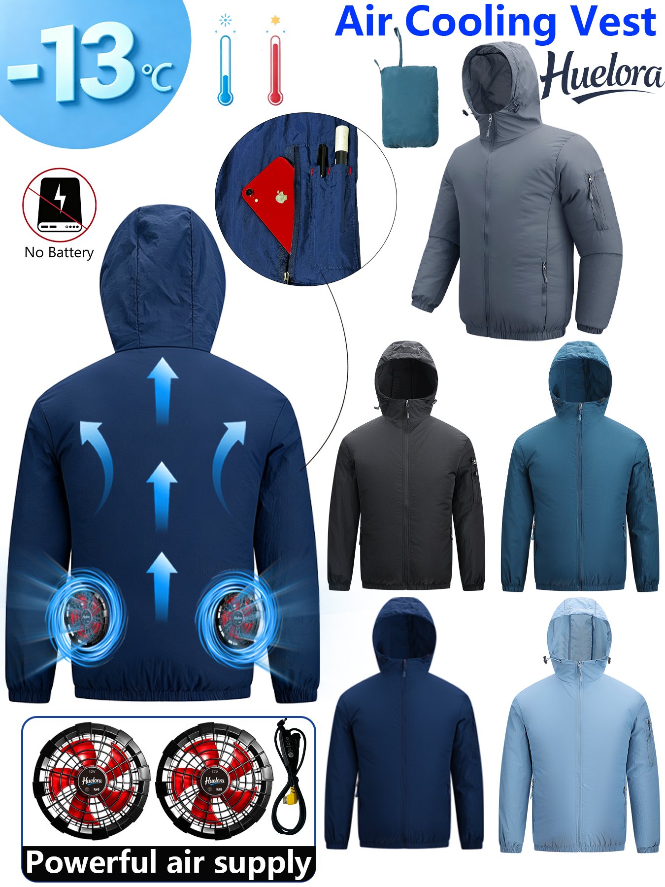 جاكيت رجالي بقبعة ومبرد بمنفذ  - مراجعة Fishing Hoodie وسعره