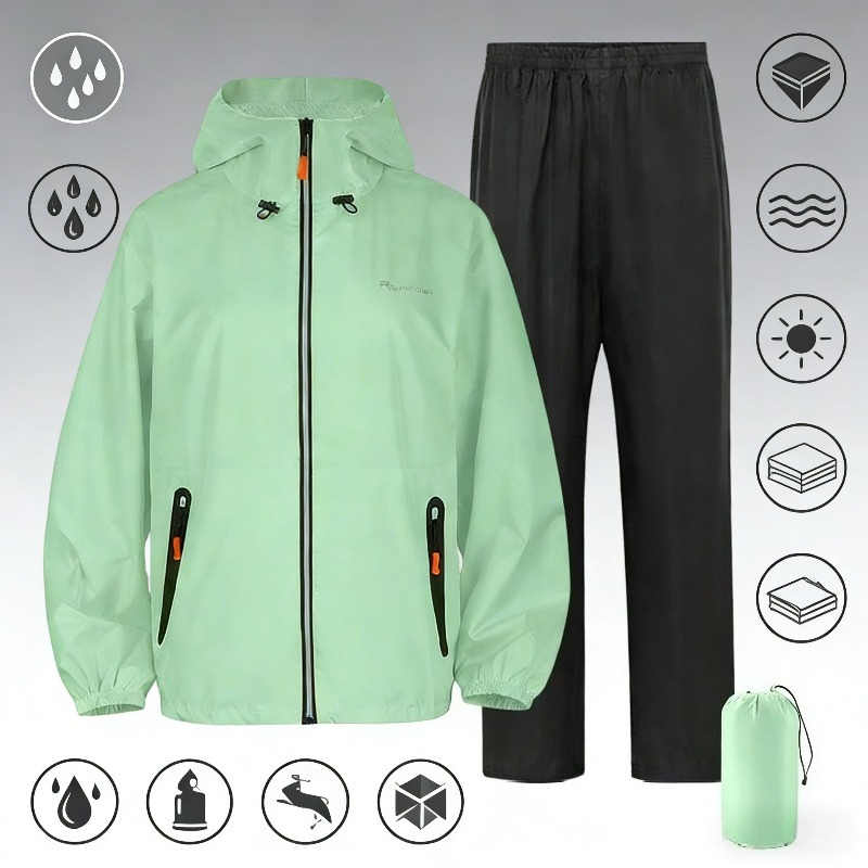 بدلة مطر مقاومة للماء للرجال و - مراجعة Fishing Rain Suit وسعره