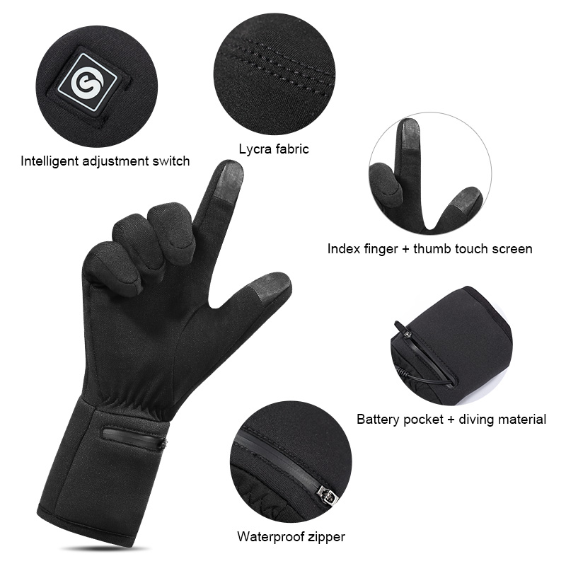 قابلة للشحن بطانة كهربائية قفا - مراجعة Fishing Gloves وسعره